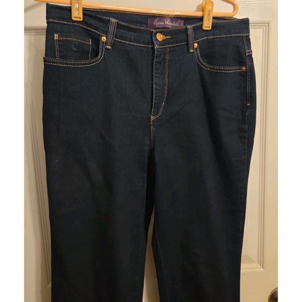 gloria vanderbilt amanda jeans 12 short Dark Wash - Picture 2 of 6